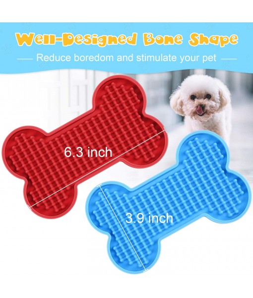 Petbank Dog Peanut Butter Lick Pad Slow Feeder Dog Bowl, Boredom and Anxiety Reducer for Pet Food, Yogurt, Dog Bathing, Dog Grooming and Dog Training-2 Pack