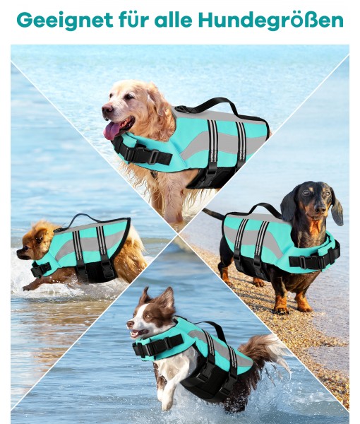 Petbank life jacket dog, Pet life jacket, Adjustable dog life jacket dog life jacket with reflective stripes, Pet life jacket, buoyancy suit for small, medium and large dogs